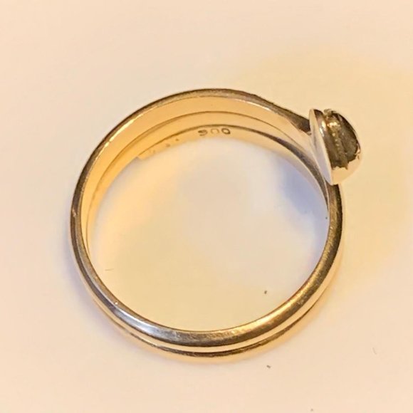 Antique Victorian Snake Ring, Yellow Gold and Ruby - Picture 4 of 5